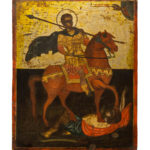 icona San Demetrio di Tessalonica XVIII secolo tempera su tavola