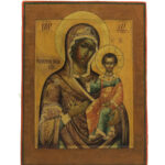 icona russa Madre di Dio di Smolensk XIX secolo scuola di Mosca