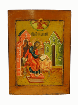 Icona dell'Evangelista Matteo, simbolo di guida spirituale e narratore delle buone novelle, disponibile su Artenetworkicone.it
