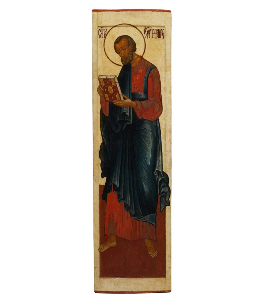 Icona russa di San Marco Evangelista, XVII-XVIII secolo, tempera su tavola