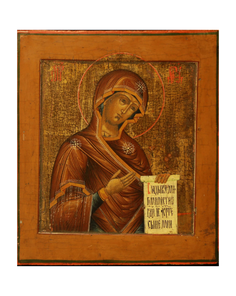 icona russa madre di dio della deesis xix secolo