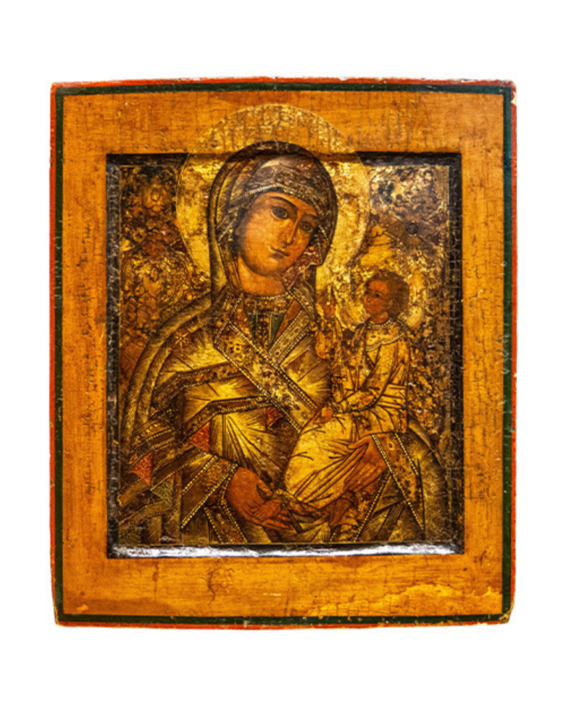 icona russa madre di dio suja di smolensk fine xvii secolo