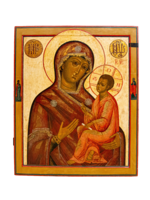 icona russa madre di dio di tichvin xix secolo russia centrale